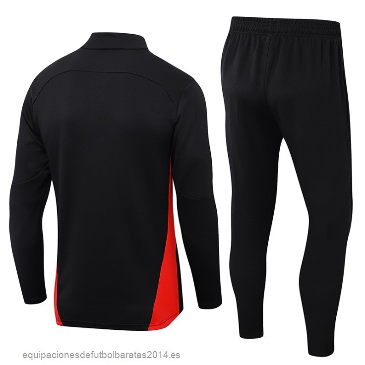 Nuevo Conjunto Completo Sudadera Entrenamiento AC Milan 24/25 Negro Baratas